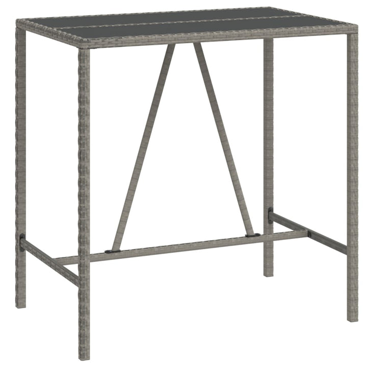 Ensemble De Bar De Jardin 7 Pcs Avec Coussins Poly Rotin