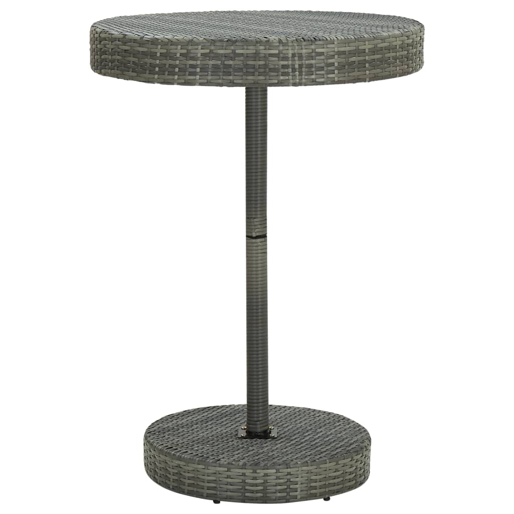 Ensemble De Bar Jardin 5 Pcs Poly Rotin/Bois Massif Acacia