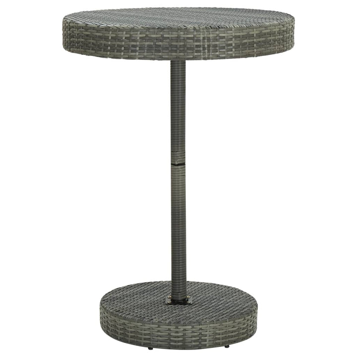 Ensemble De Bar Jardin 5 Pcs Poly Rotin/Bois Massif Acacia