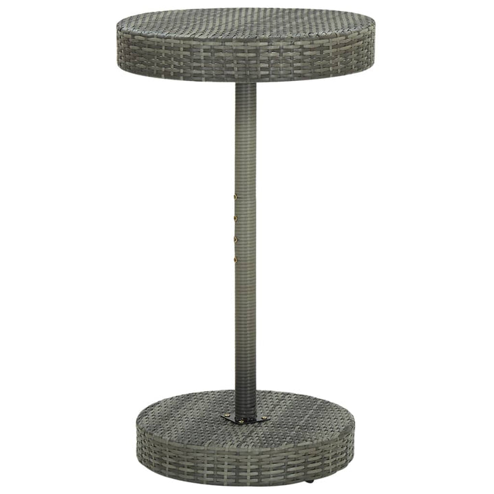 Ensemble De Bar Jardin 3 Pcs Poly Rotin/Bois Massif Acacia