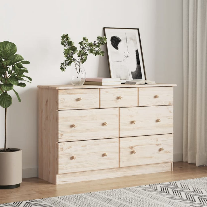 Commode Alta 112X35X73 Cm Bois Massif De Pin
