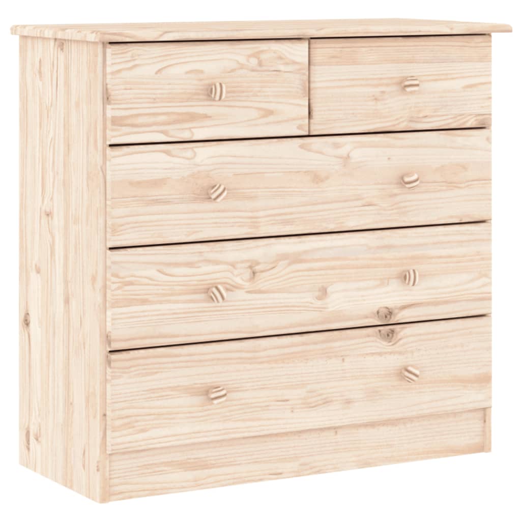 Commode Alta 77X35X73 Cm Bois Massif De Pin