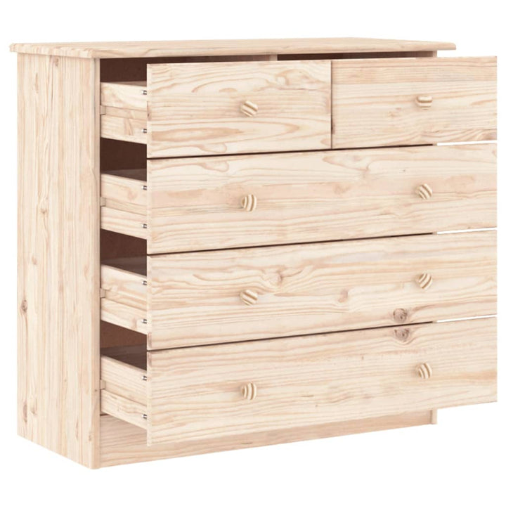 Commode Alta 77X35X73 Cm Bois Massif De Pin