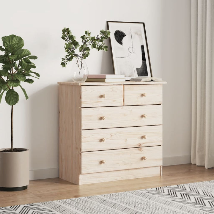 Commode Alta 77X35X73 Cm Bois Massif De Pin