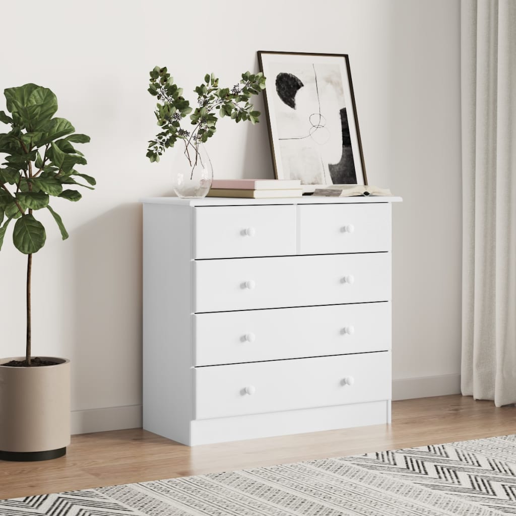 Commode Alta 77X35X73 Cm Bois Massif De Pin