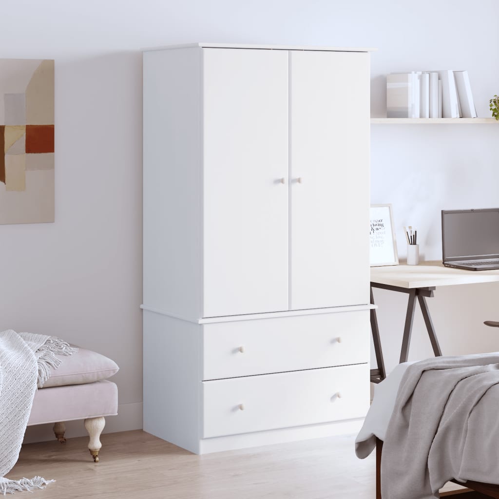 Garde-Robe Alta 90X55X170 Cm Bois Massif De Pin