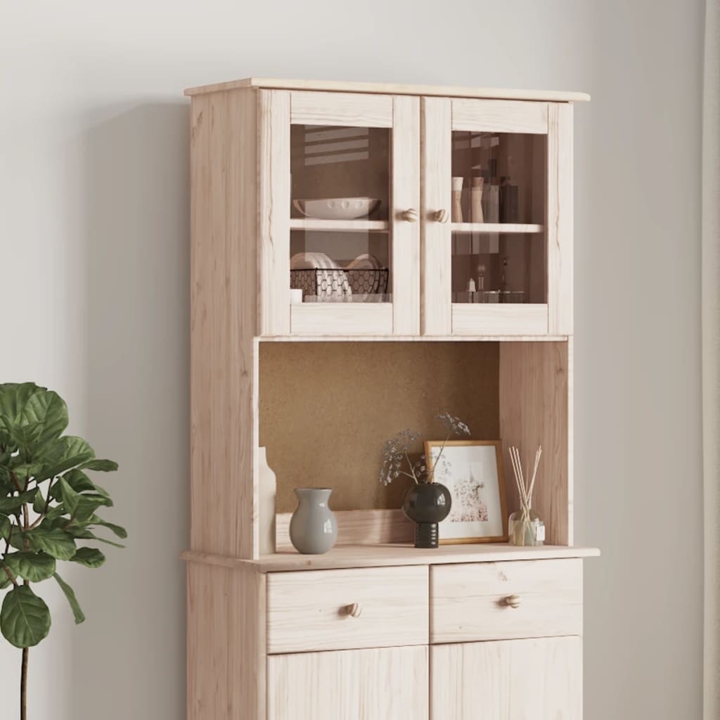 Dessus De Commode Alta 77X30X92 Cm Bois Massif De Pin