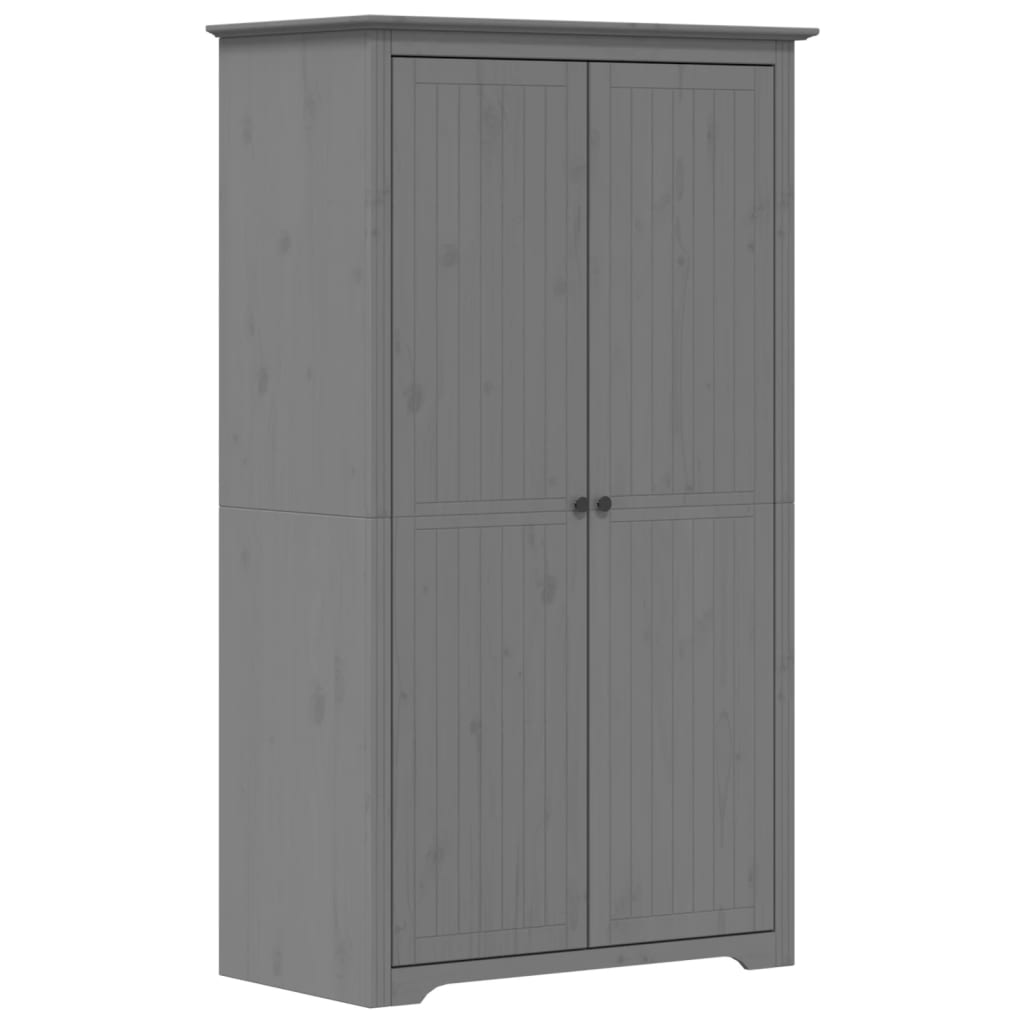 Garde-Robe Bodo 99X53,5X173 Cm Bois Massif De Pin Gris