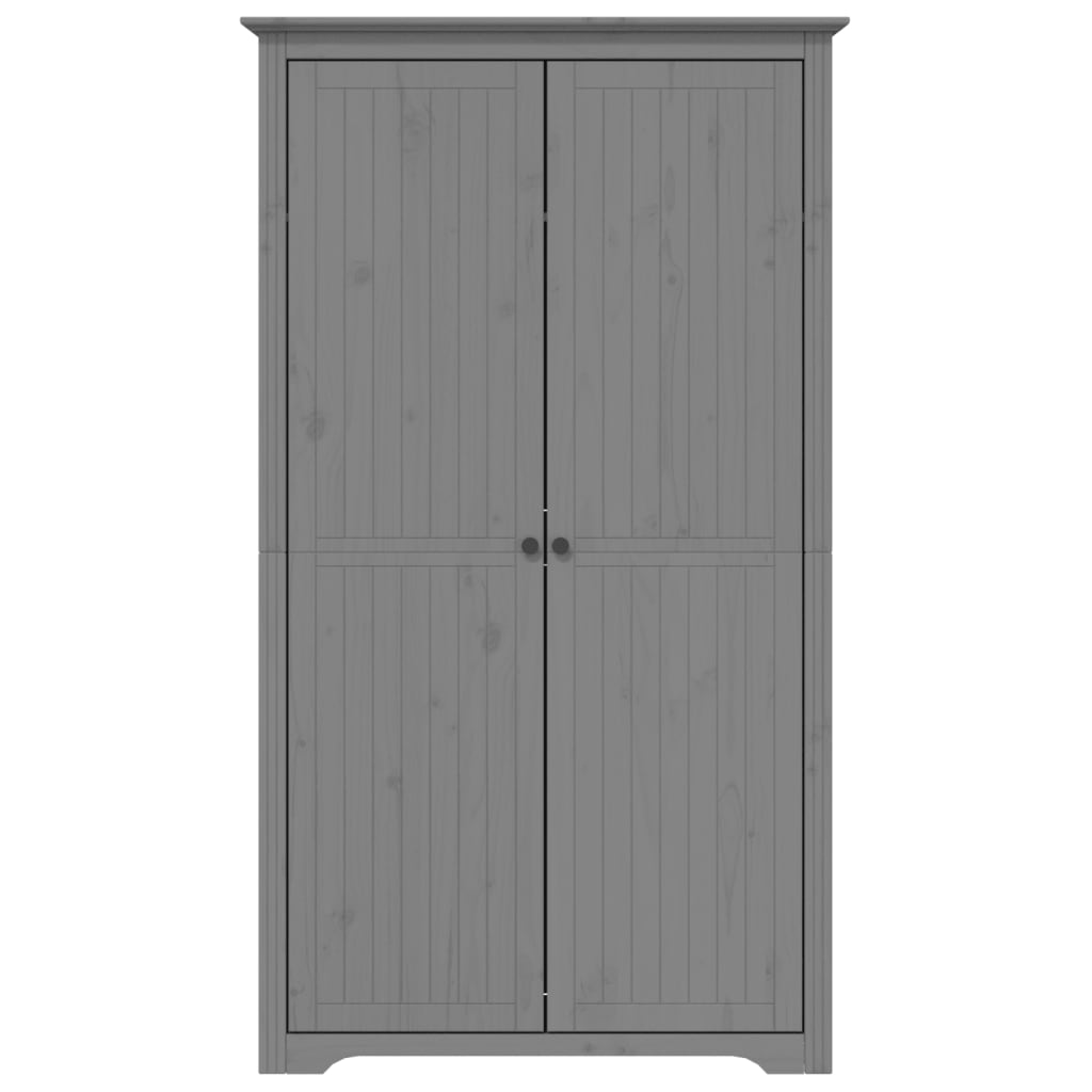 Garde-Robe Bodo 99X53,5X173 Cm Bois Massif De Pin Gris