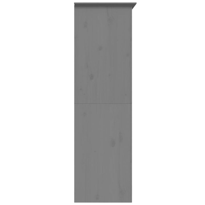 Garde-Robe Bodo 99X53,5X173 Cm Bois Massif De Pin Gris