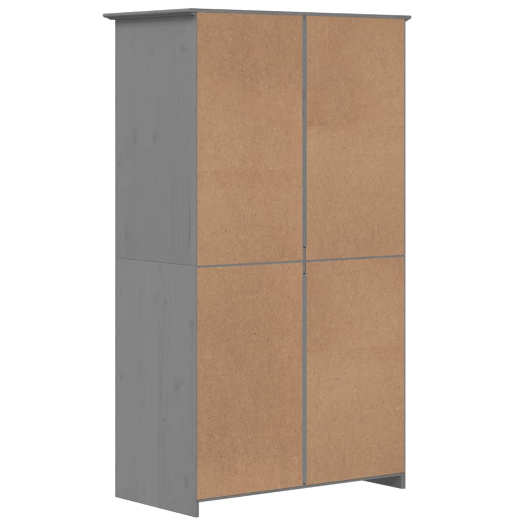 Garde-Robe Bodo 99X53,5X173 Cm Bois Massif De Pin Gris