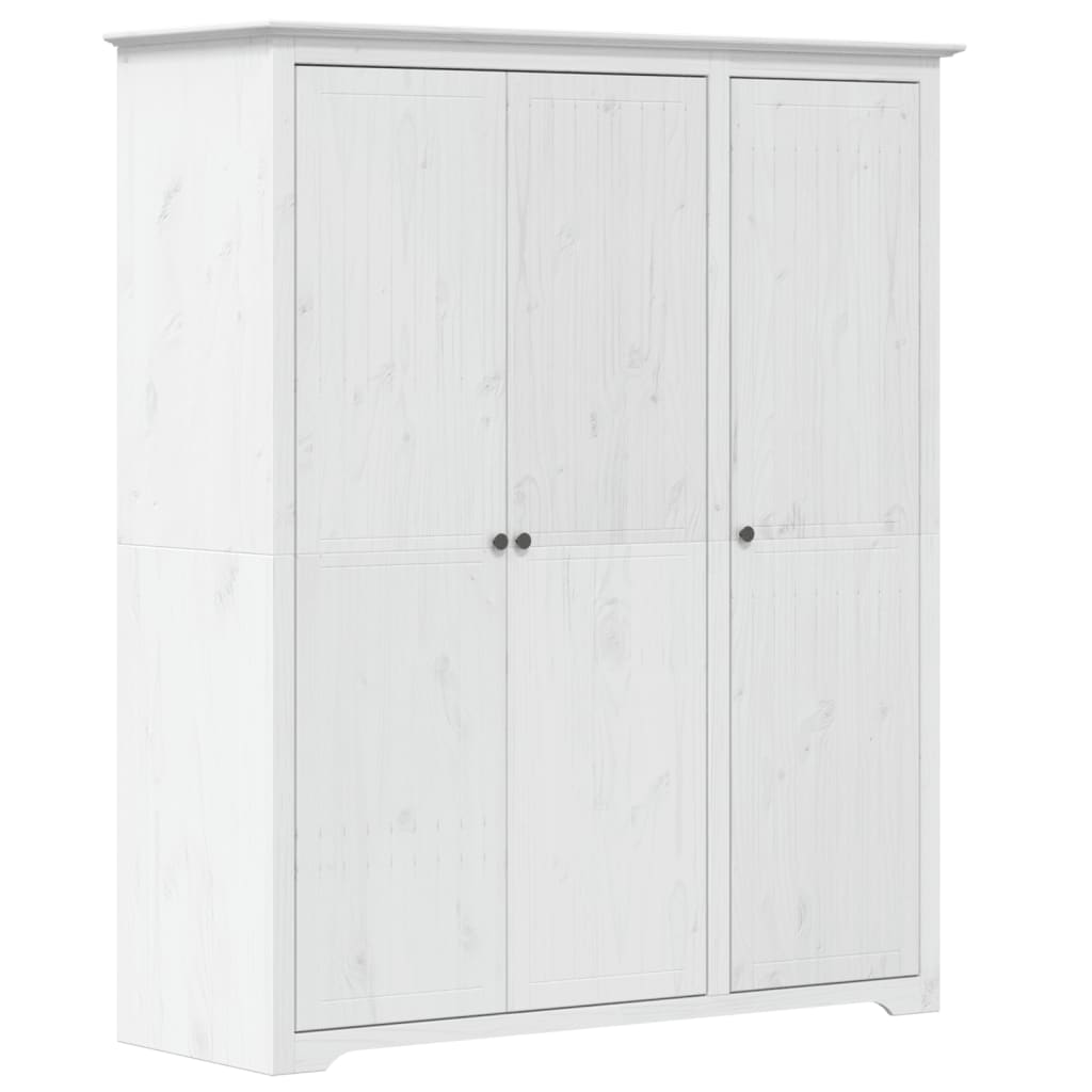 Garde-Robe Bodo 146X53,5X173 Cm Bois Massif De Pin Blanc