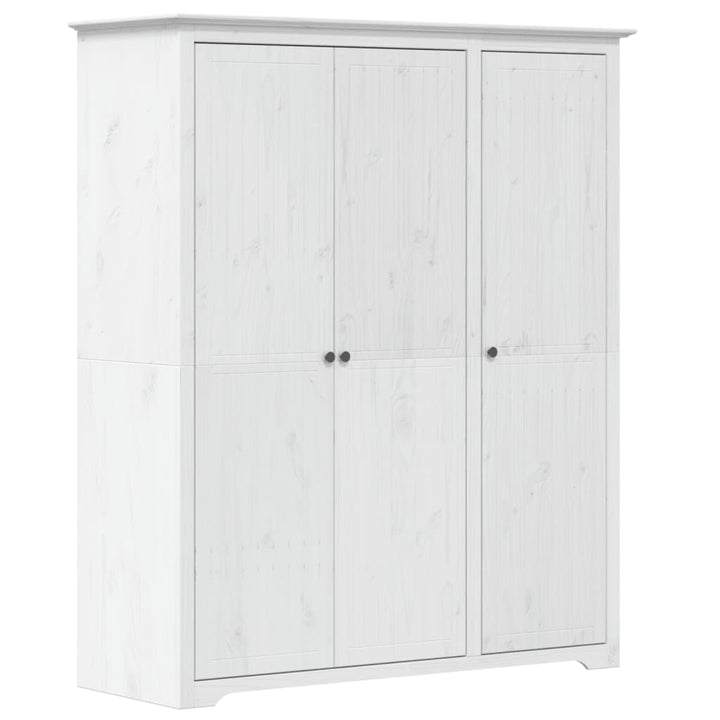 Garde-Robe Bodo 146X53,5X173 Cm Bois Massif De Pin Blanc