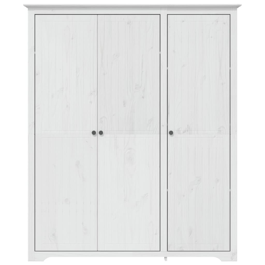 Garde-Robe Bodo 146X53,5X173 Cm Bois Massif De Pin Blanc