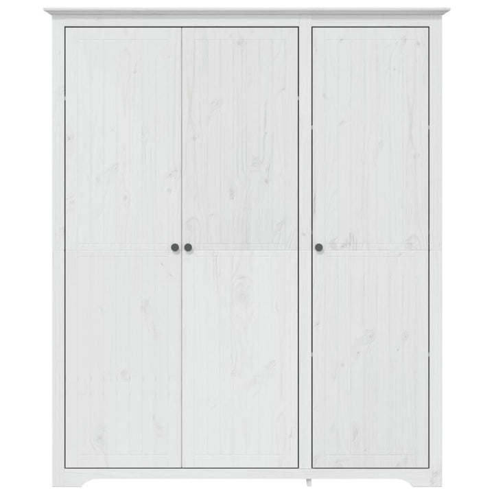 Garde-Robe Bodo 146X53,5X173 Cm Bois Massif De Pin Blanc