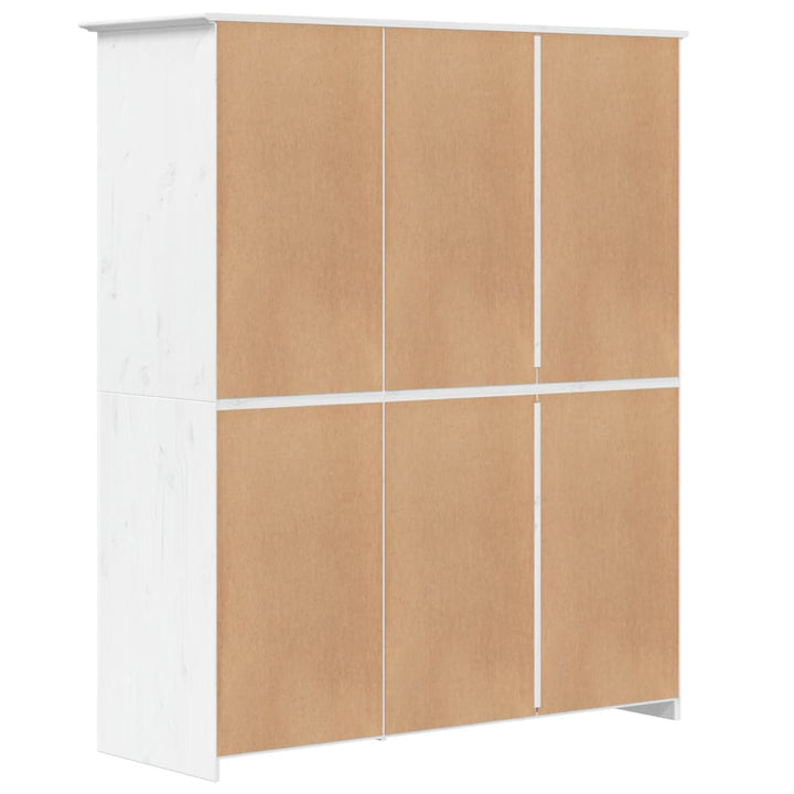 Garde-Robe Bodo 146X53,5X173 Cm Bois Massif De Pin Blanc