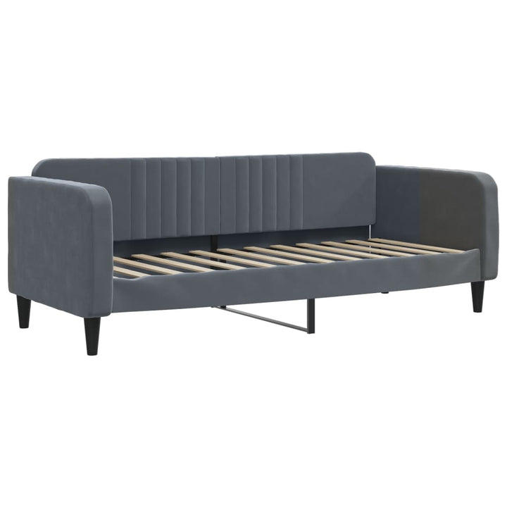 Lit De Repos Velours Gris Foncé