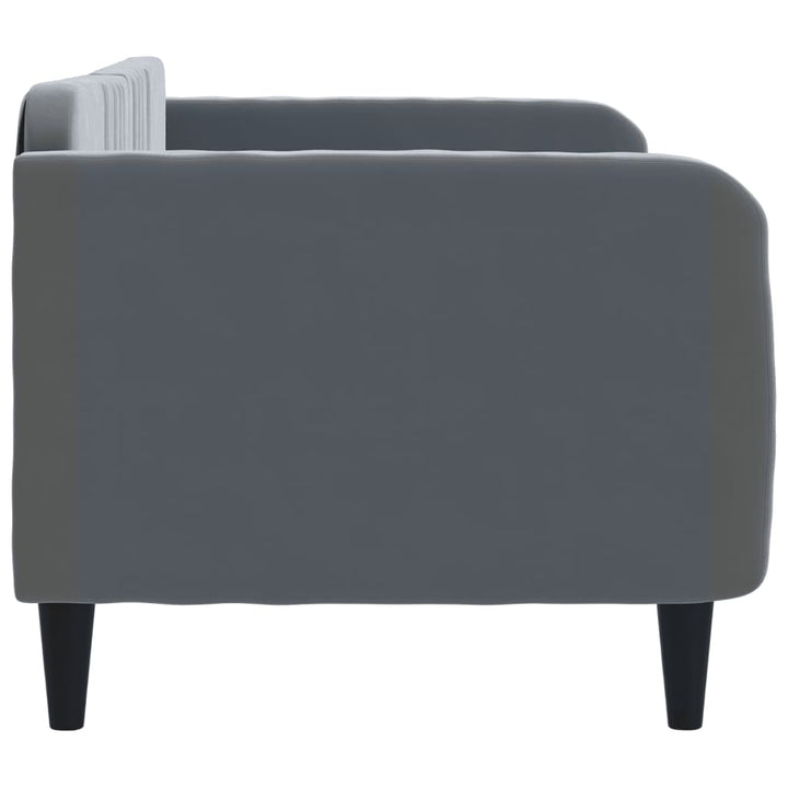 Lit De Repos Velours Gris Foncé