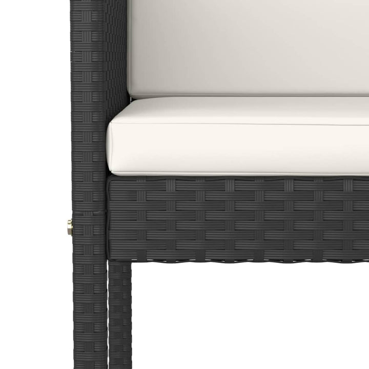 Ensemble De Bar De Jardin 7 Pcs Avec Coussins Poly Rotin