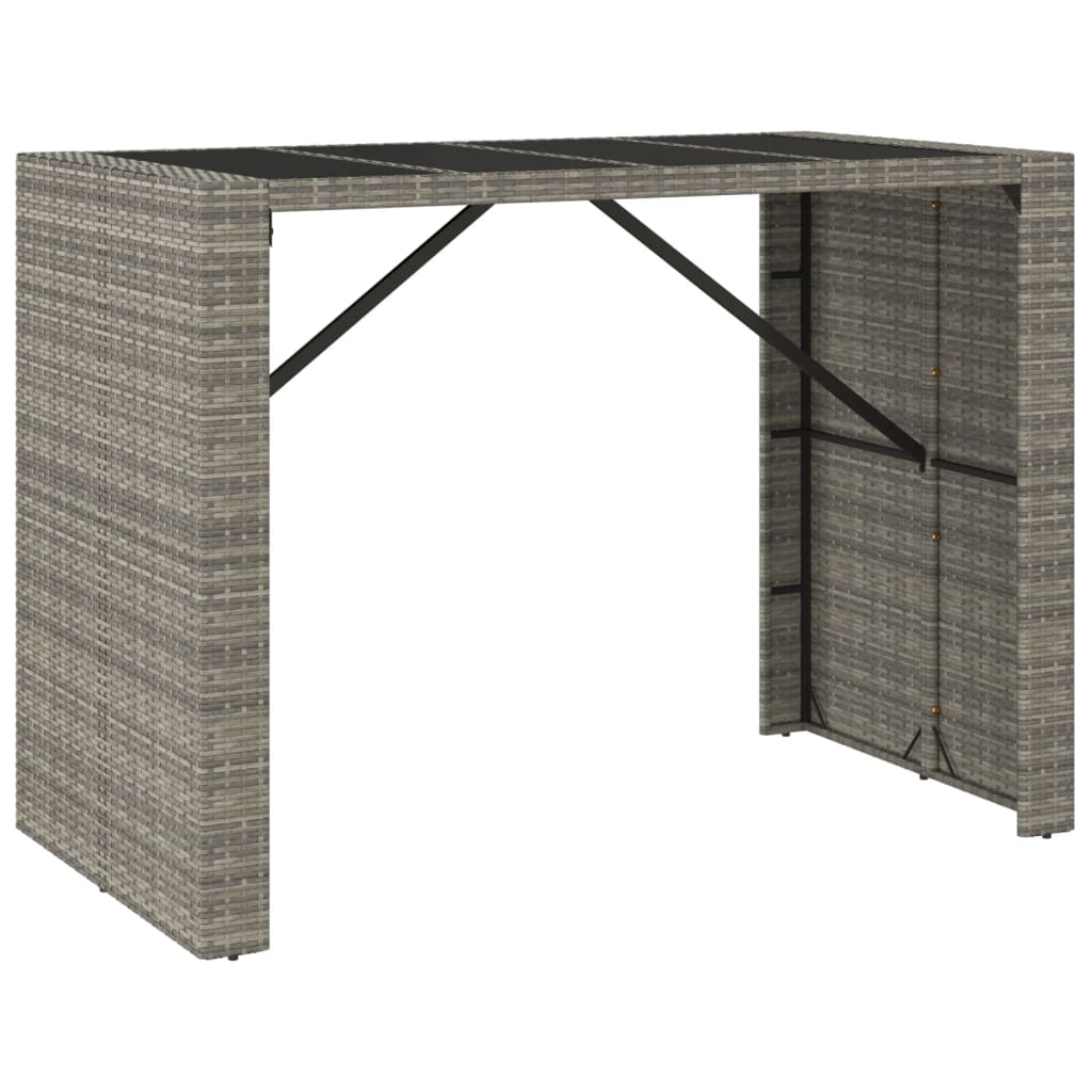 Ensemble De Bar De Jardin 5 Pcs Avec Coussins Poly Rotin