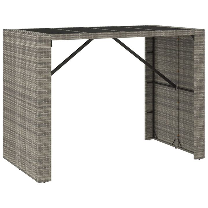 Ensemble De Bar De Jardin 5 Pcs Avec Coussins Poly Rotin