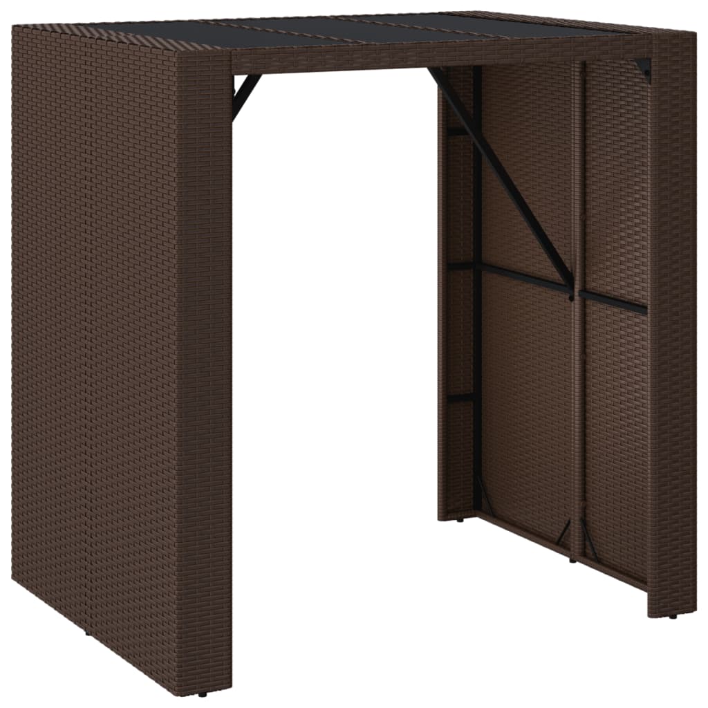 Ensemble De Bar De Jardin Avec Coussins 5 Pcs Poly Rotin