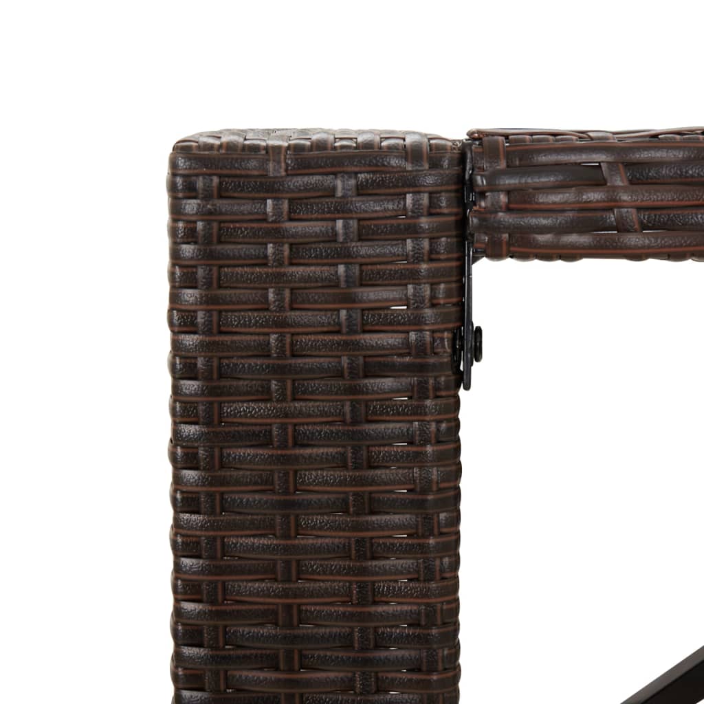 Ensemble De Bar De Jardin Avec Coussins 5 Pcs Poly Rotin