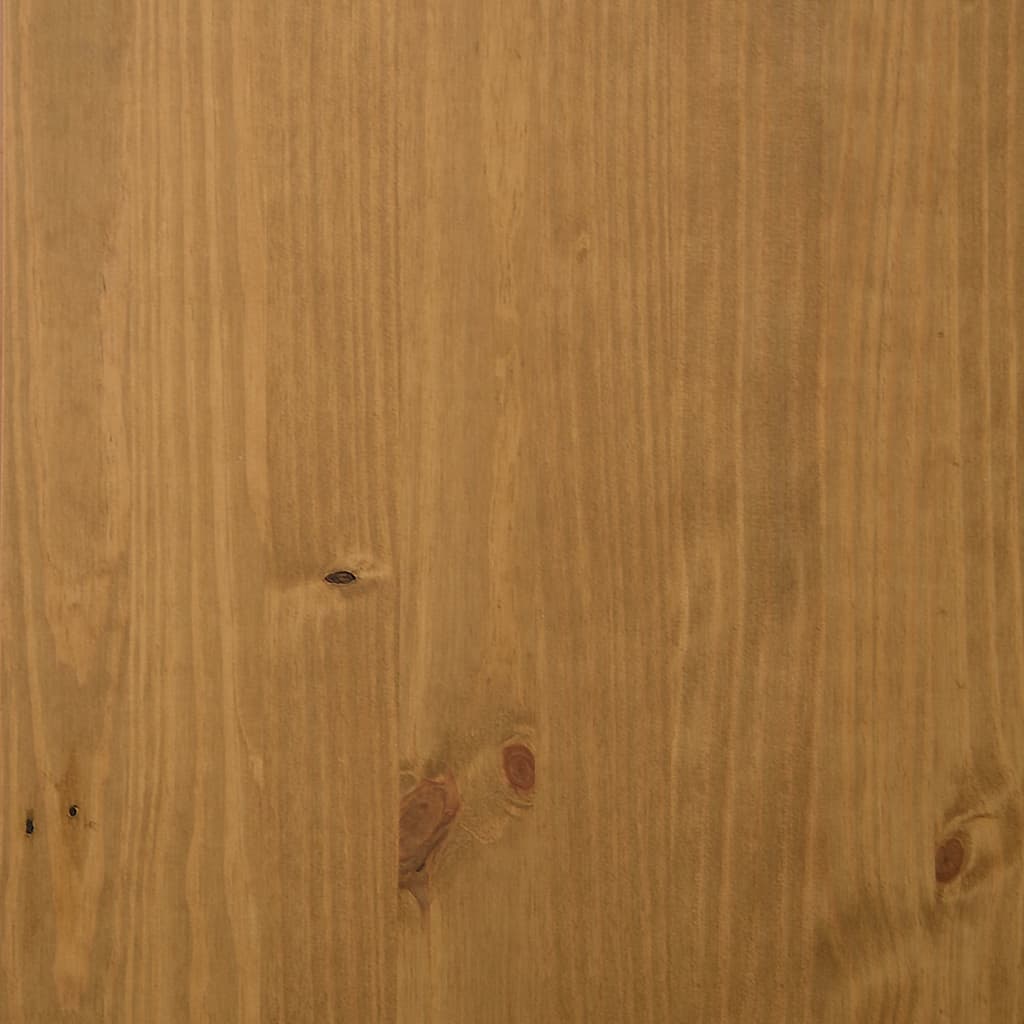 Commode Flam 110X40X80 Cm Bois De Pin Massif Marron Foncé