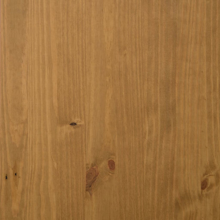 Commode Flam 110X40X80 Cm Bois De Pin Massif Marron Foncé