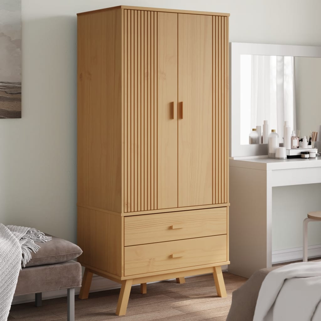 Garde-Robe Olden 76,5X53X172 Cm Bois Massif Pin