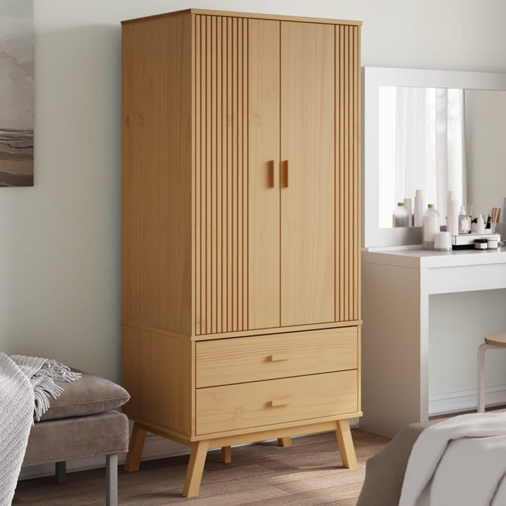 Garde-Robe Olden 76,5X53X172 Cm Bois Massif Pin