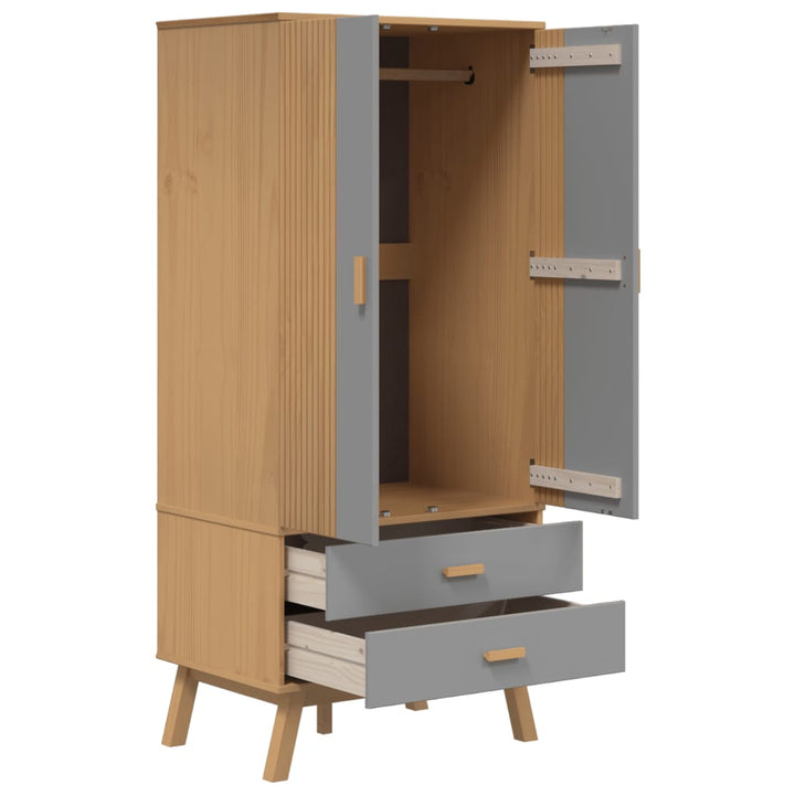 Garde-Robe Olden 76,5X53X172 Cm Bois Massif Pin