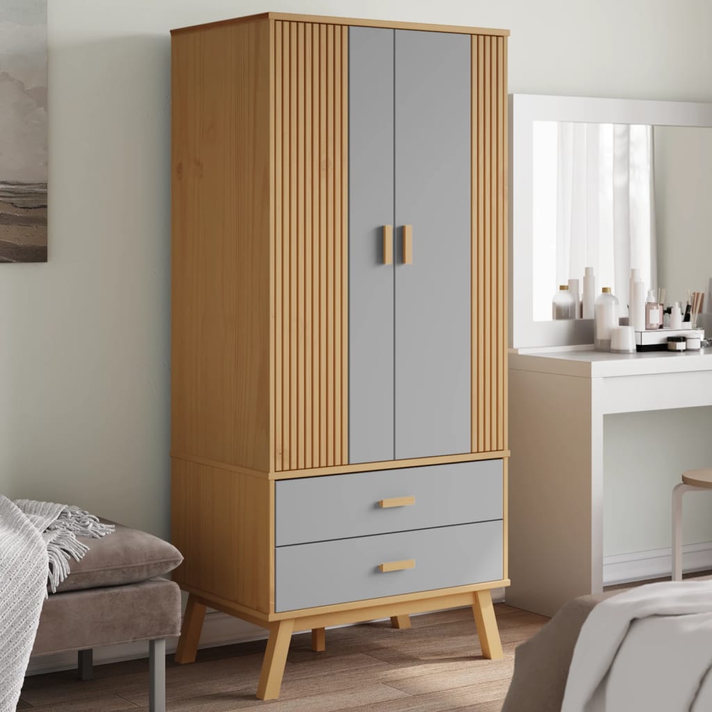 Garde-Robe Olden 76,5X53X172 Cm Bois Massif Pin