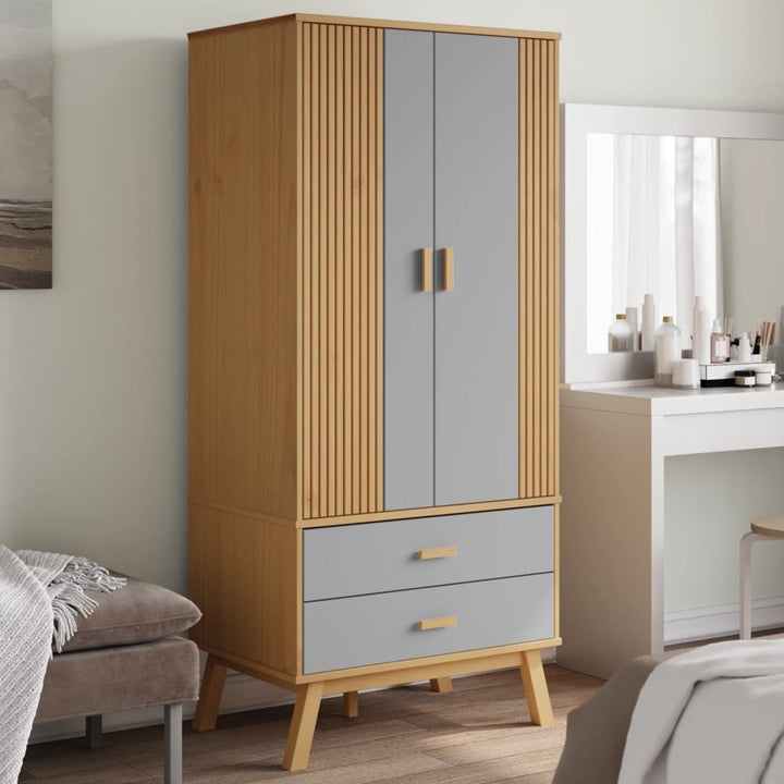 Garde-Robe Olden 76,5X53X172 Cm Bois Massif Pin