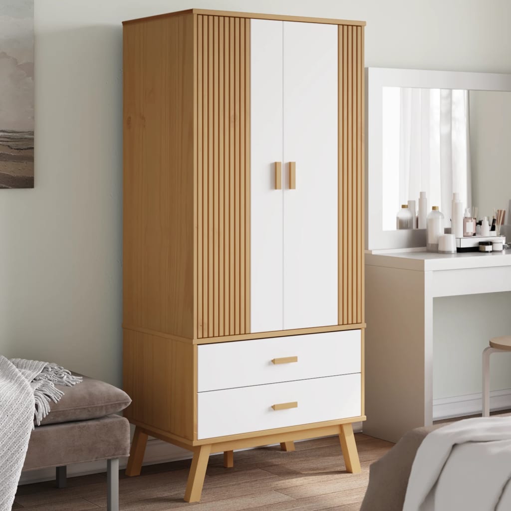 Garde-Robe Olden 76,5X53X172 Cm Bois Massif Pin