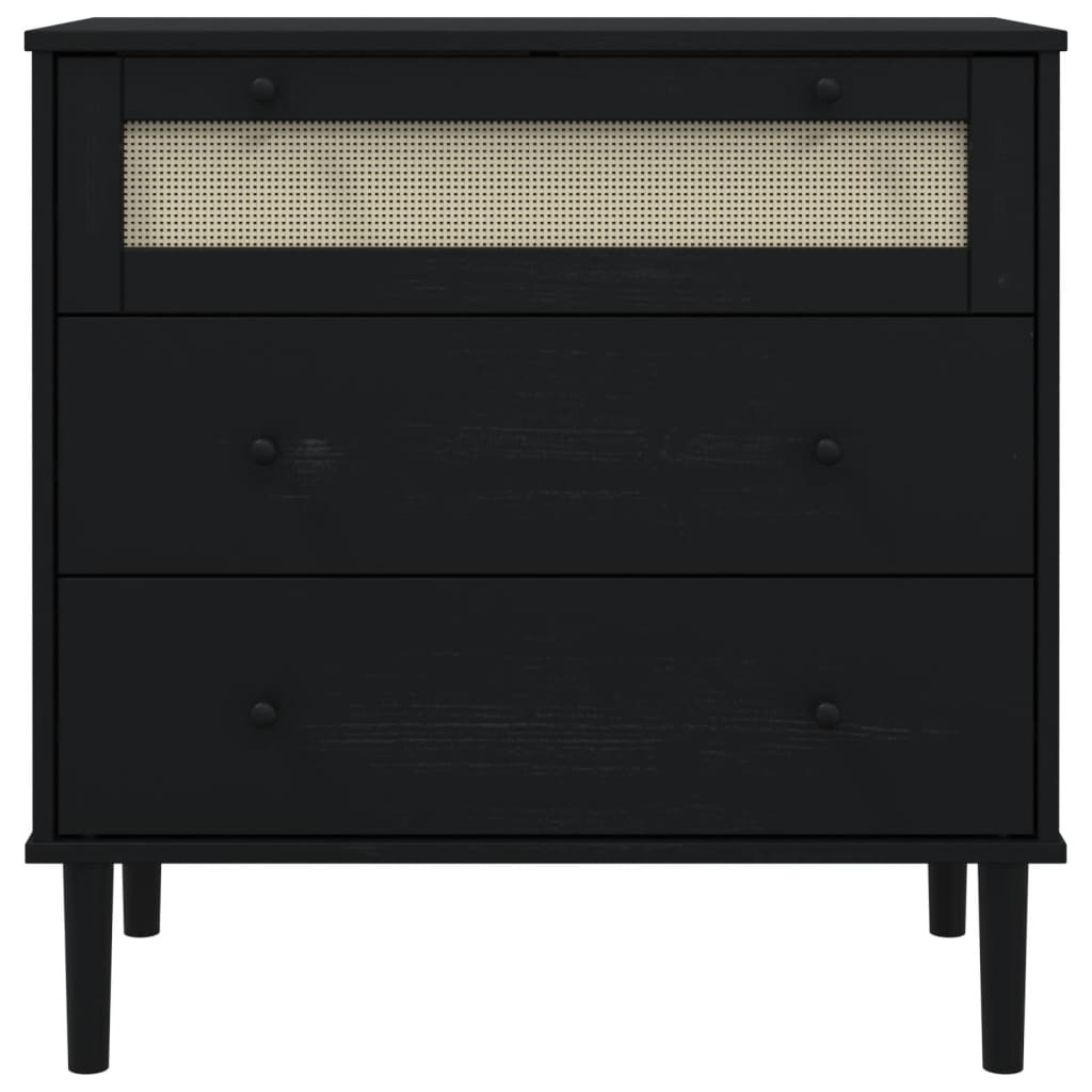 Commode Senja Aspect De Rotin Bois De Pin Solide