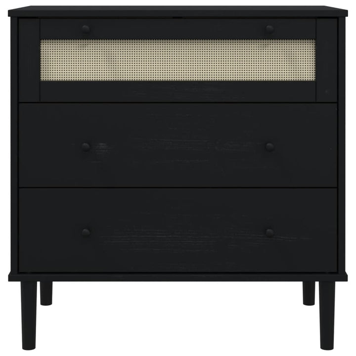Commode Senja Aspect De Rotin Bois De Pin Solide