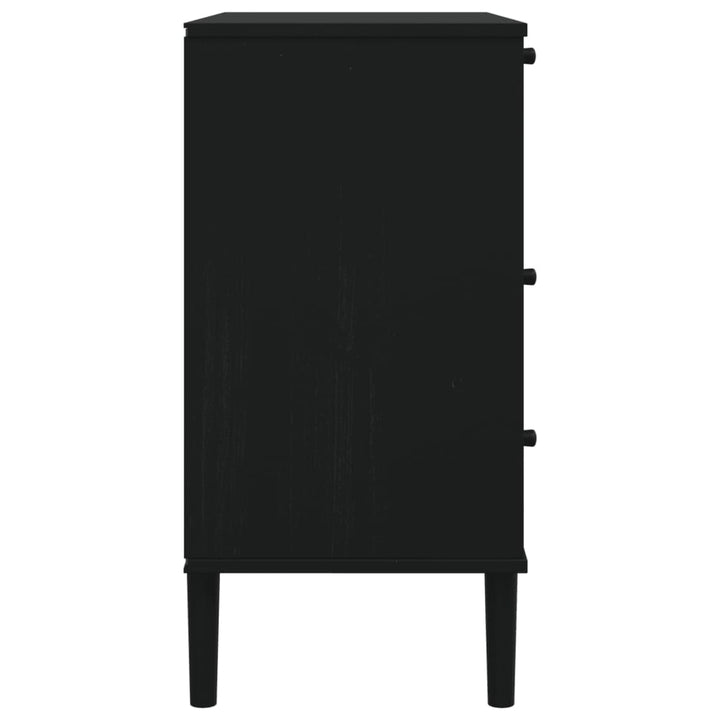 Commode Senja Aspect De Rotin Bois De Pin Solide