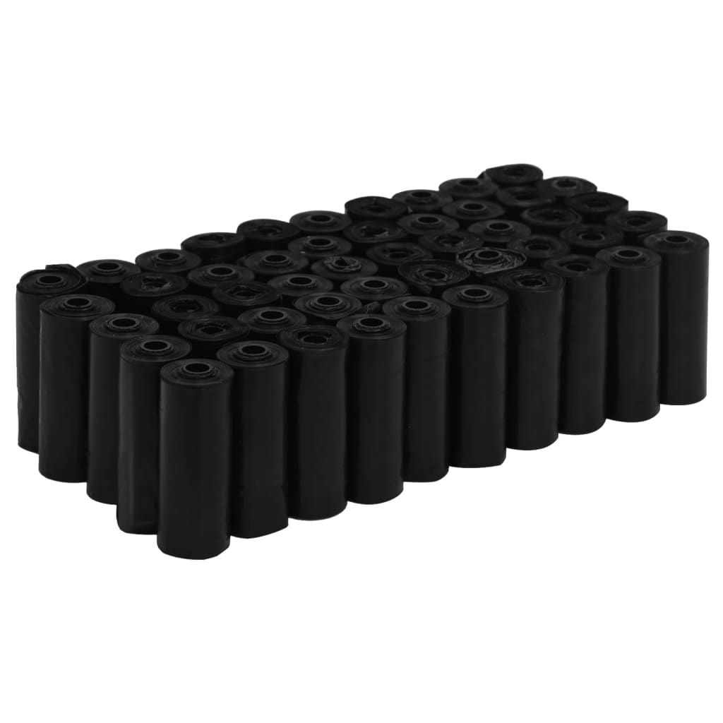 Sacs À Crottes Pour Chiens 750 Pcs Noir 30X20 Cm Pe