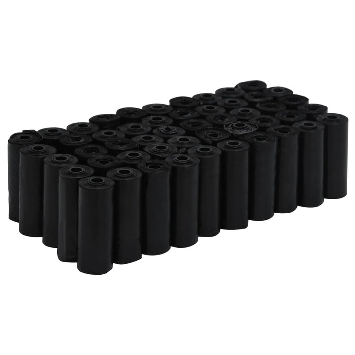 Sacs À Crottes Pour Chiens 750 Pcs Noir 30X20 Cm Pe