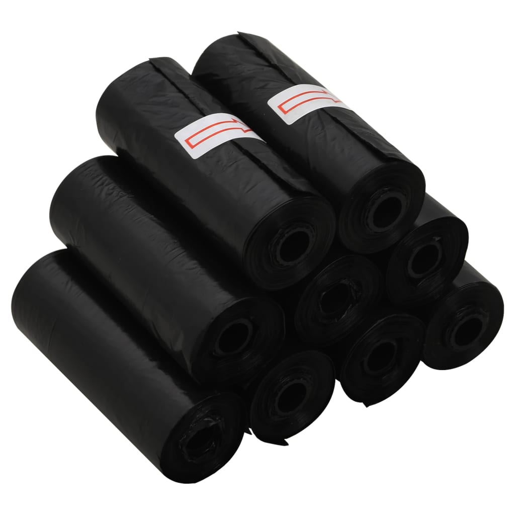 Sacs À Crottes Pour Chiens 750 Pcs Noir 30X20 Cm Pe