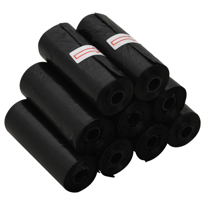 Sacs À Crottes Pour Chiens 750 Pcs Noir 30X20 Cm Pe