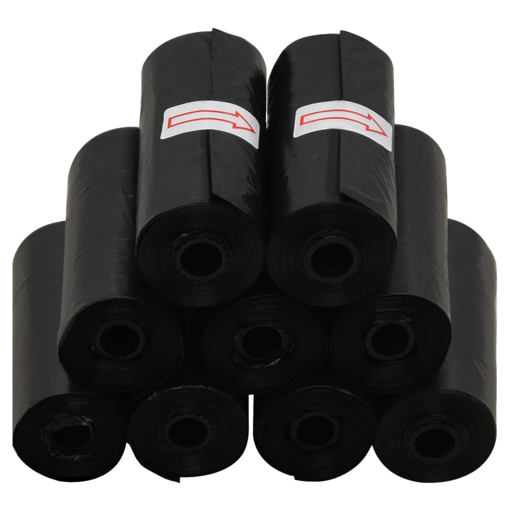 Sacs À Crottes Pour Chiens 750 Pcs Noir 30X20 Cm Pe