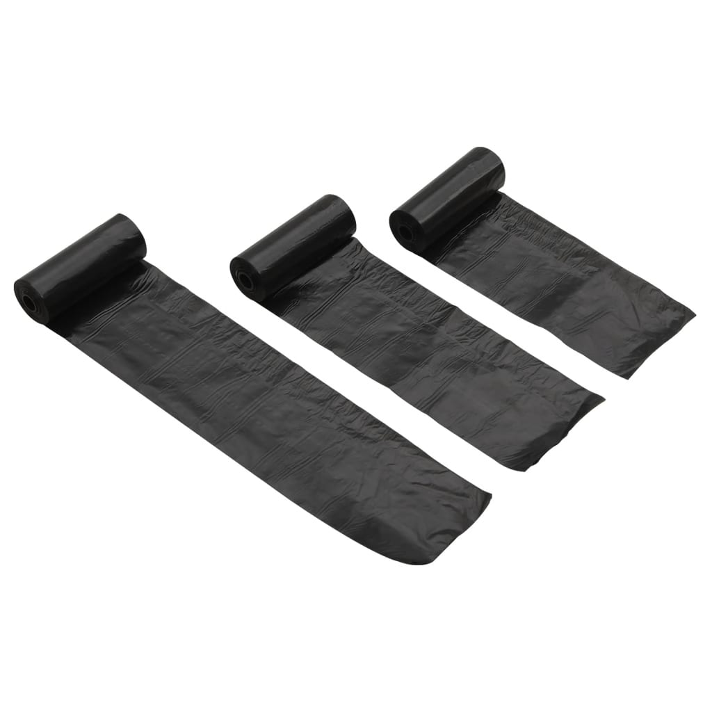 Sacs À Crottes Pour Chiens 750 Pcs Noir 30X20 Cm Pe