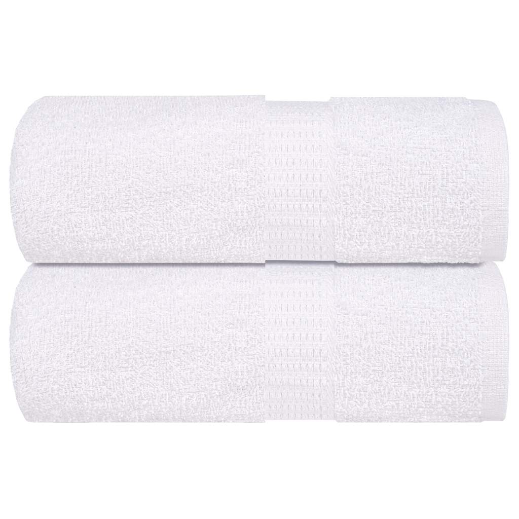 Serviettes De Visage 2 Pcs 360 G/M² 100% Coton Blanc