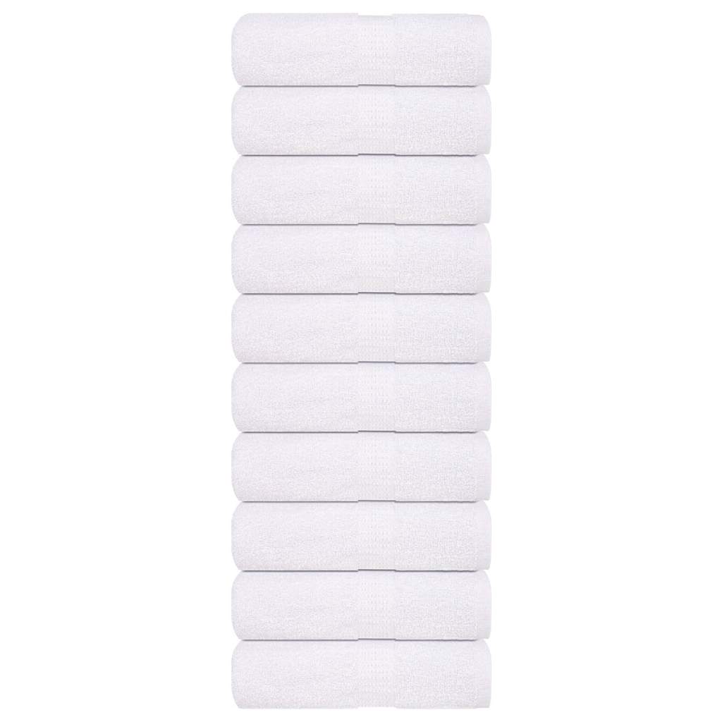 Serviettes De Visage 2 Pcs 360 G/M² 100% Coton Blanc