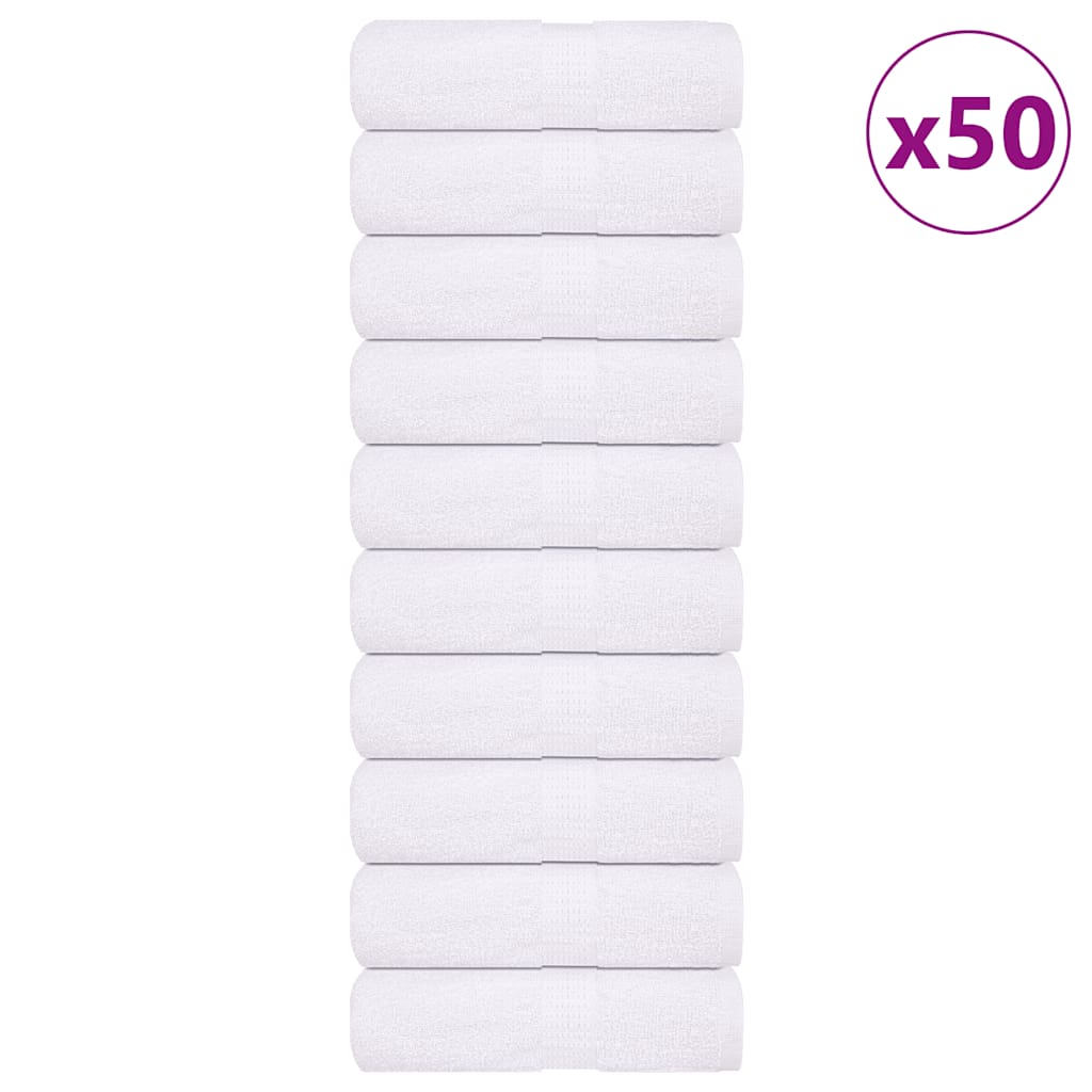 Serviettes De Visage 2 Pcs 360 G/M² 100% Coton Blanc