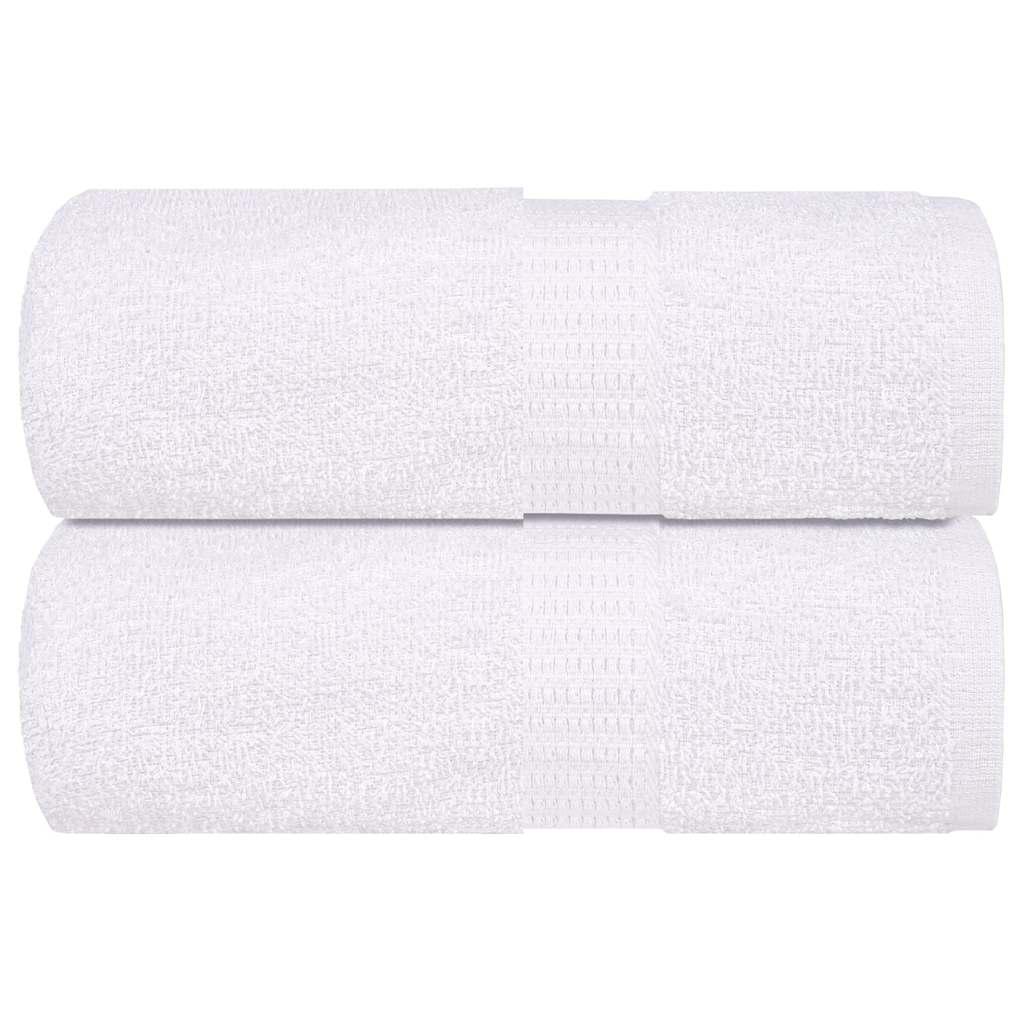 Serviettes De Visage 2 Pcs 360 G/M² 100% Coton Blanc