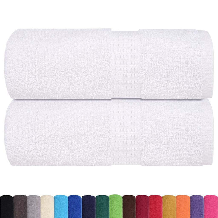 Serviettes De Visage 2 Pcs 360 G/M² 100% Coton Blanc
