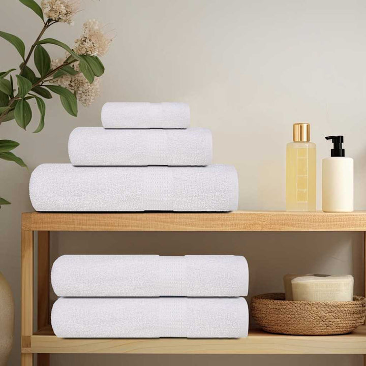Serviettes De Visage 2 Pcs 360 G/M² 100% Coton Blanc